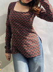 Purnima Boat Neck Kurti by Evara