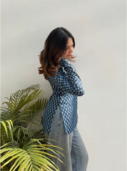 Tara Boat Neck Kurti by Evara