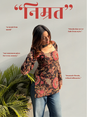 Nimrat Boat Neck Kurti by Evara