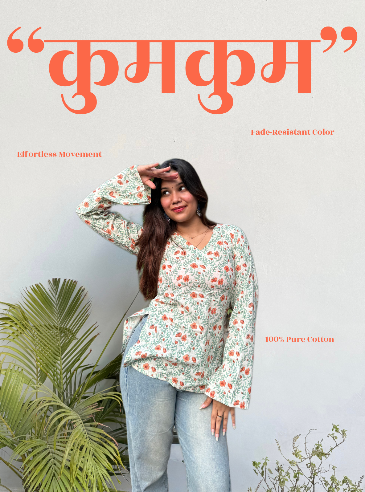 Kum Kum Bell Sleeves Kurti by Evara