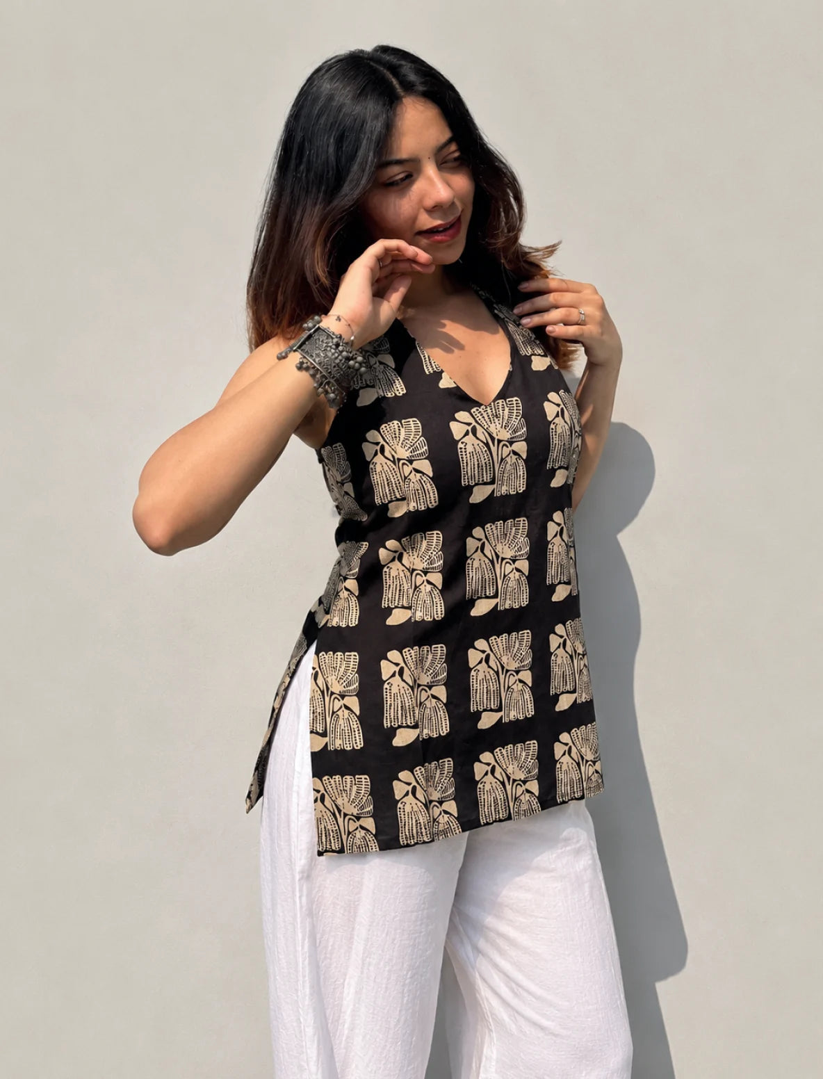 Raza Halter Neck Kurti