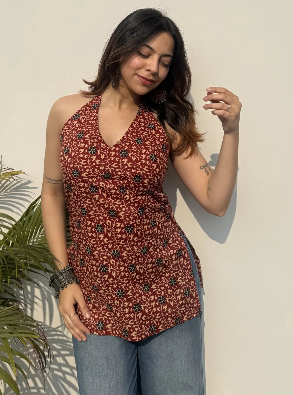 Gul Halter Neck Kurti