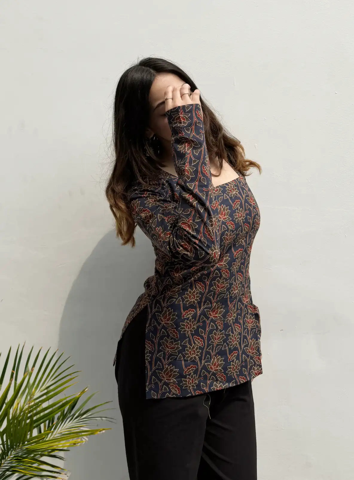 Mahika Corset Back Full Sleeves Kurti