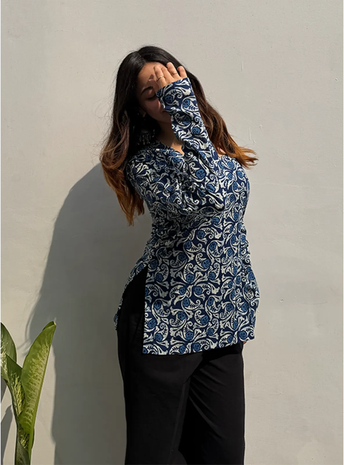 Fasana Boat Neck Kurti
