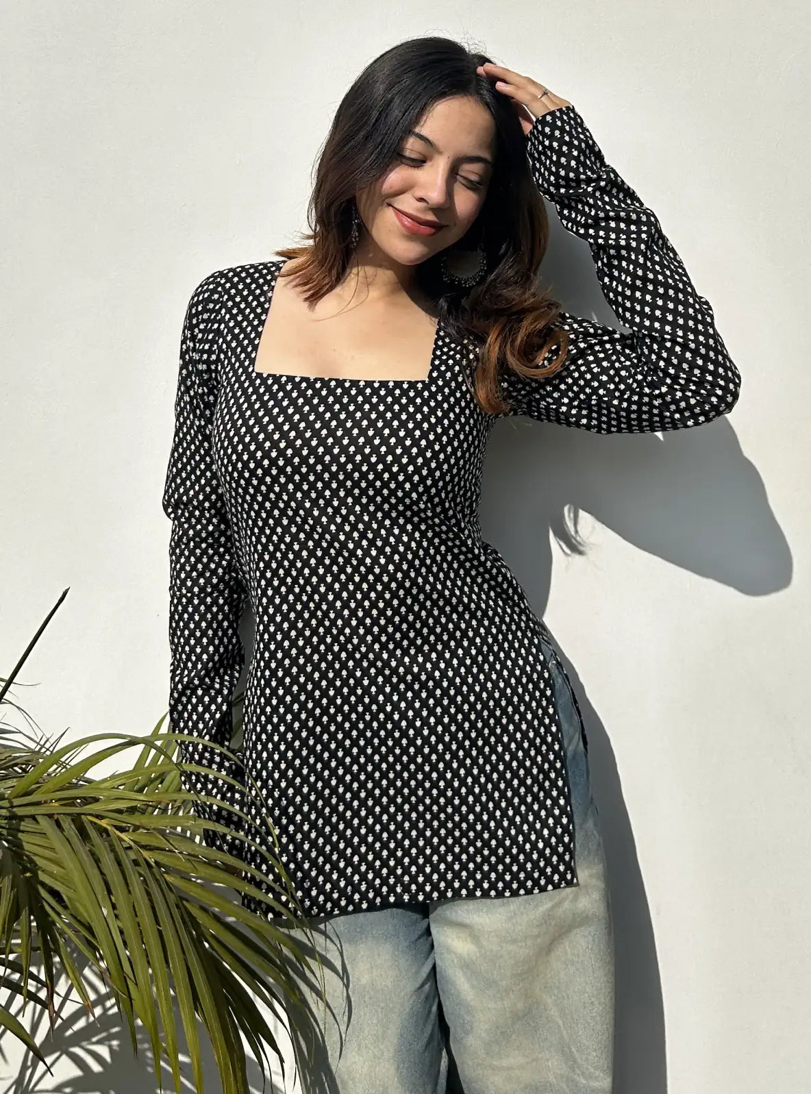 Sajna Square Neck Kurti