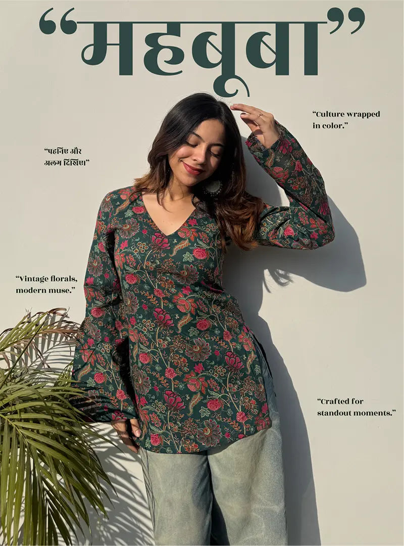Mehbooba Bell Sleeves Kurti