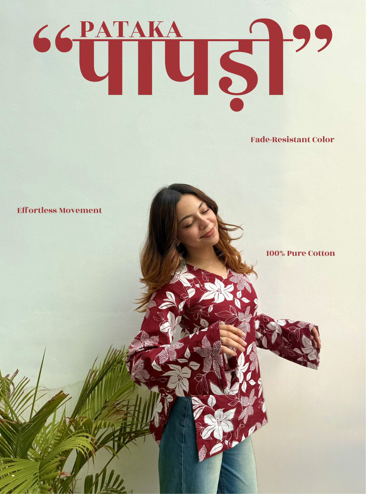 Pataka Papdi Bell Sleeves Kurti by Evara