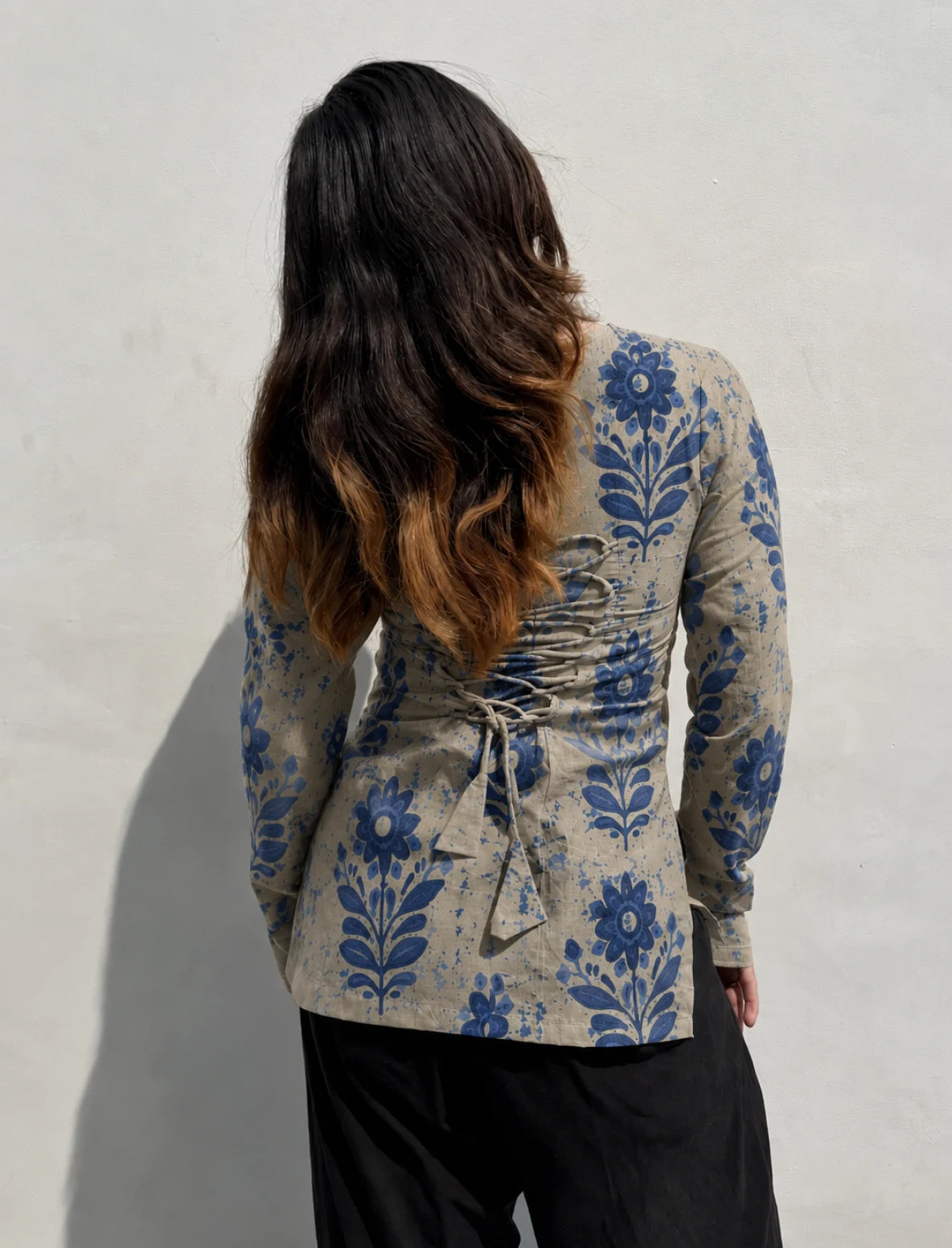 Aadrika Corset Back Full Sleeves Kurti