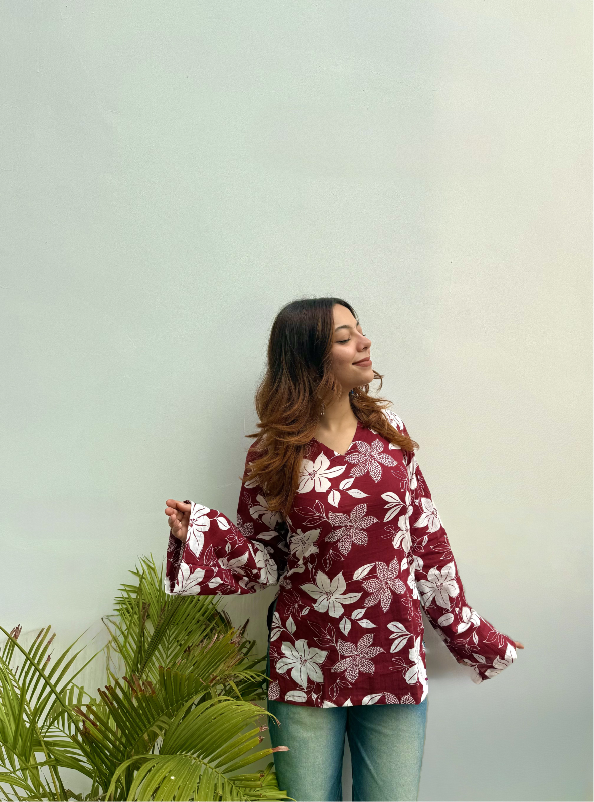 Pataka Papdi Bell Sleeves Kurti by Evara