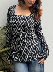 Saawariya Square Neck Kurti by Evara