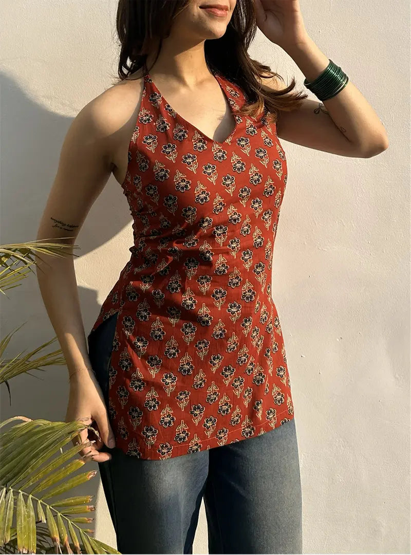 Trisha Halter Neck Kurti by Evara
