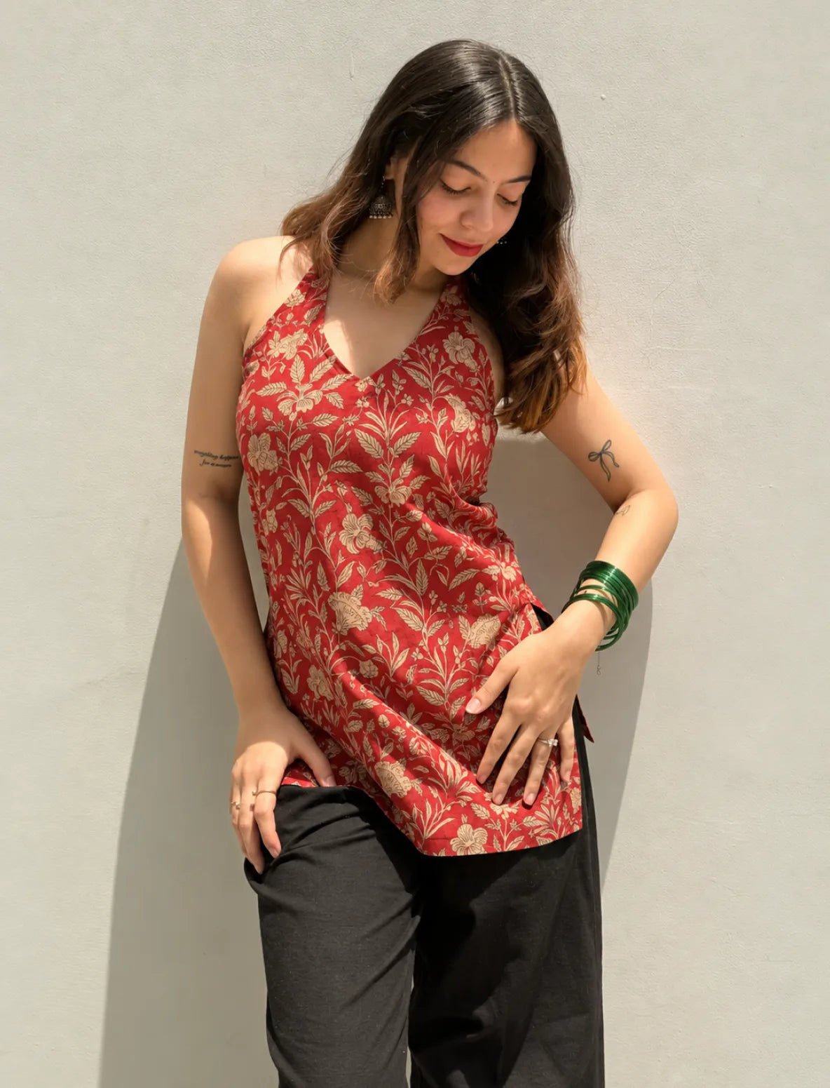 Charu Halter Neck Kurti