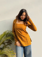 Dilbara Square Neck Kurti by Evara