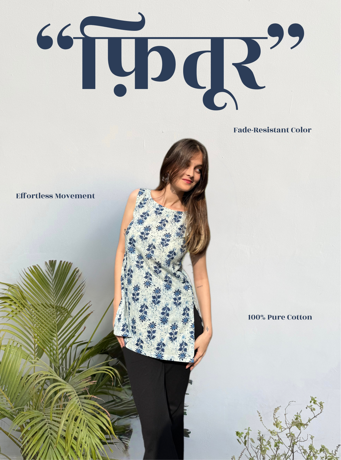 Fitoor Boat Neck Short Kurti by Evara