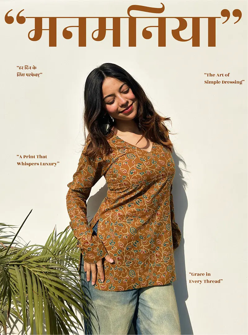 Manmaaniya Straight Sleeves Kurti