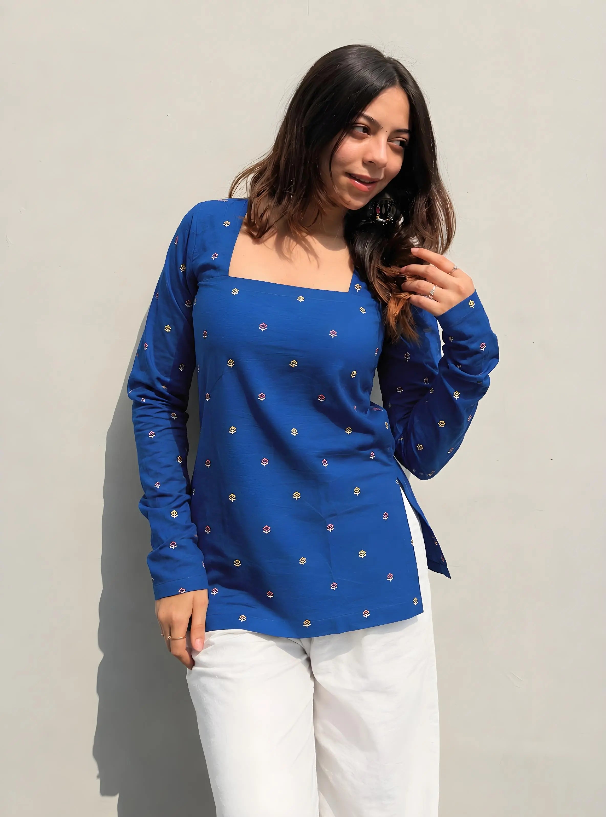 Naina Corset Back Full Sleeves Kurti