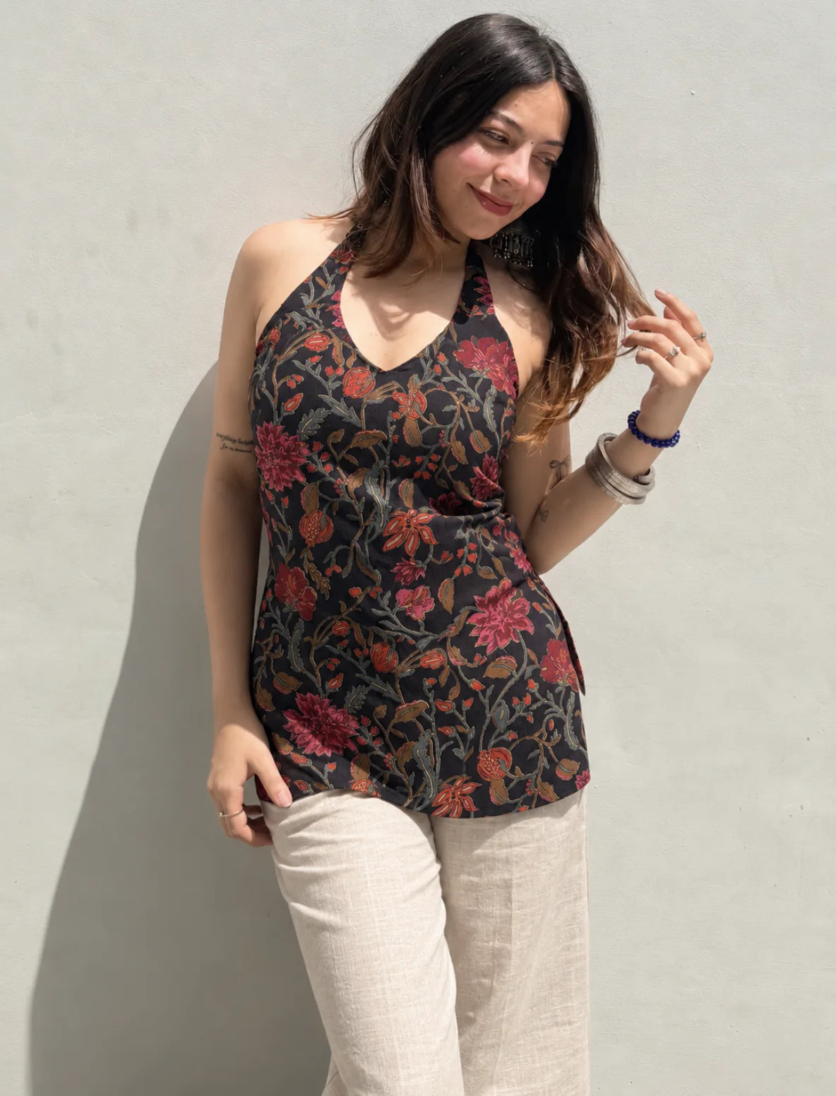 Sia Halter Neck Kurti