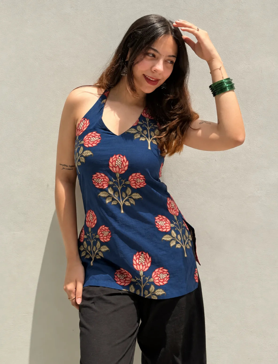 Tiya Halter Neck Kurti