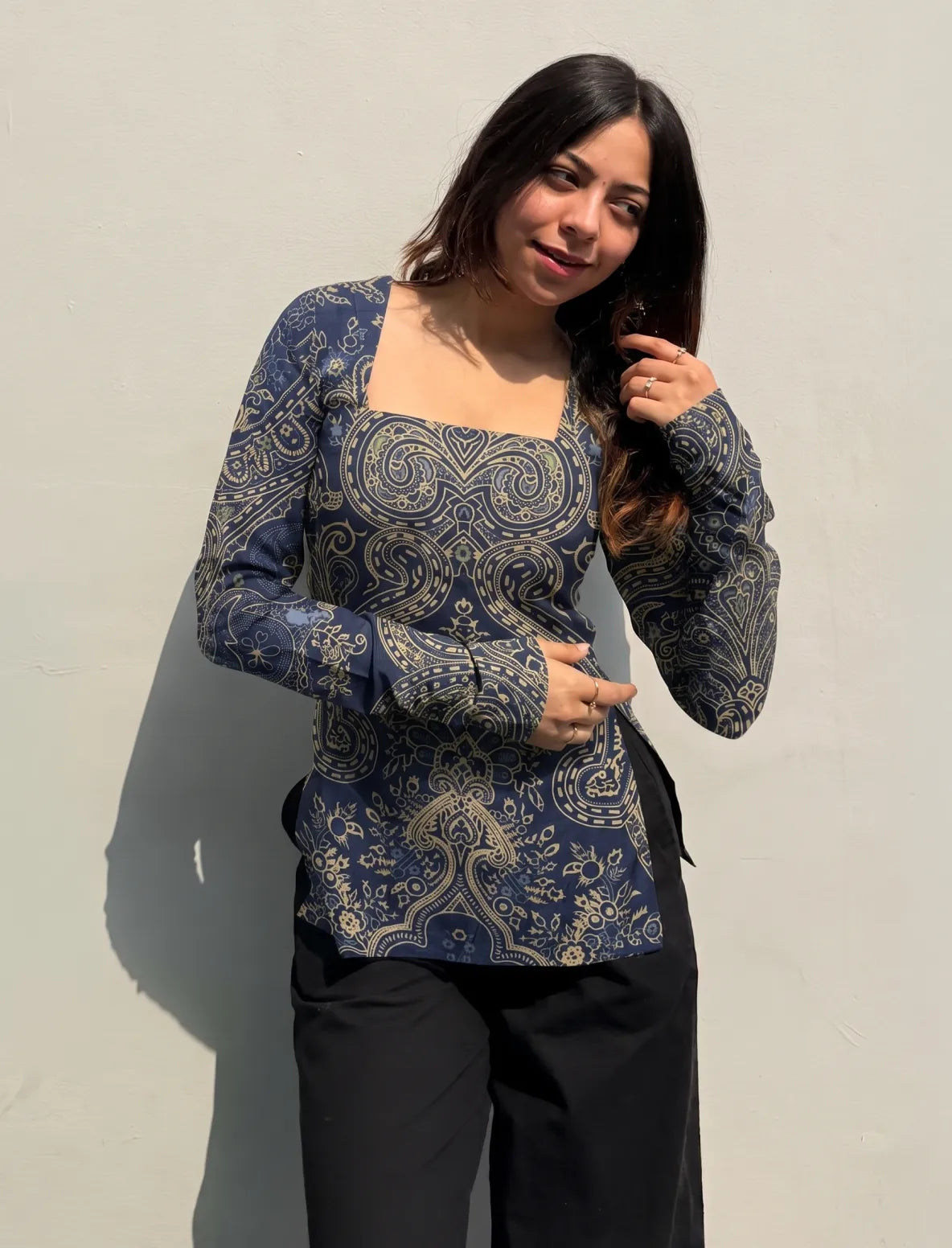 Smita Square Neck Kurti