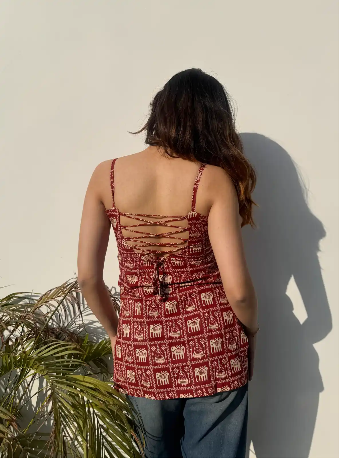 Aarna Corset Back Sleeveless Kurti