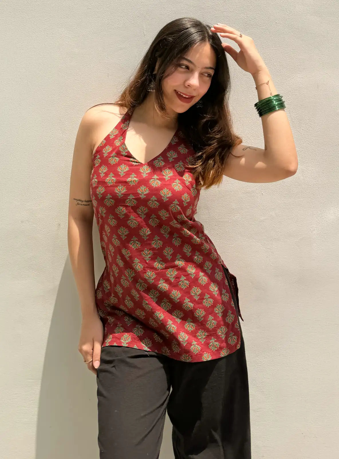 Mirchi Halter Neck Kurti