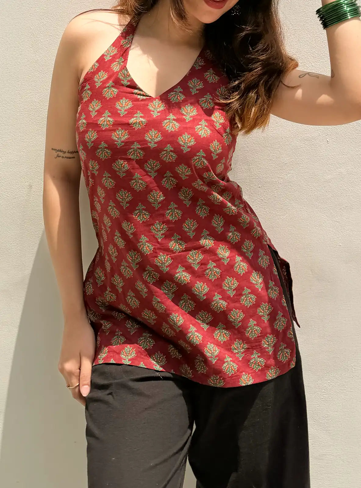 Mirchi Halter Neck Kurti