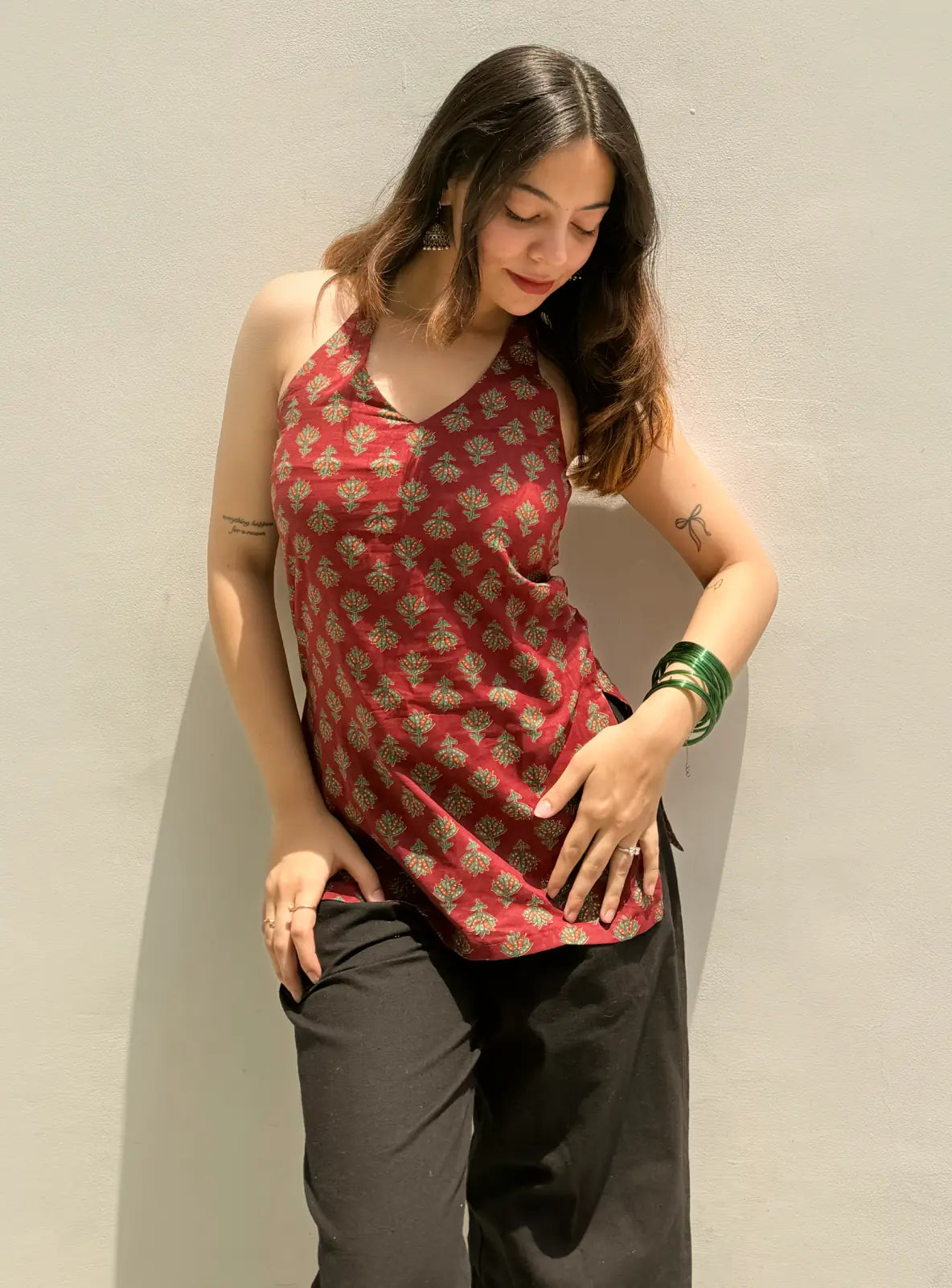 Mirchi Halter Neck Kurti