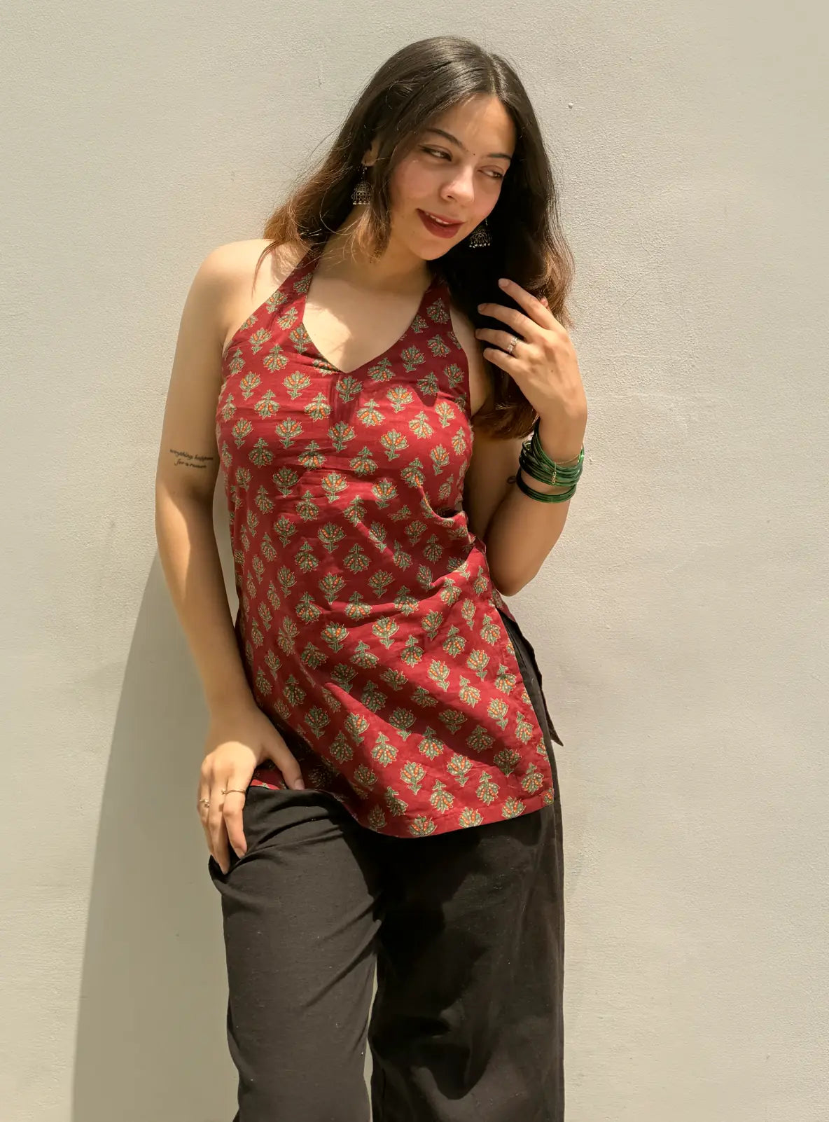 Mirchi Halter Neck Kurti