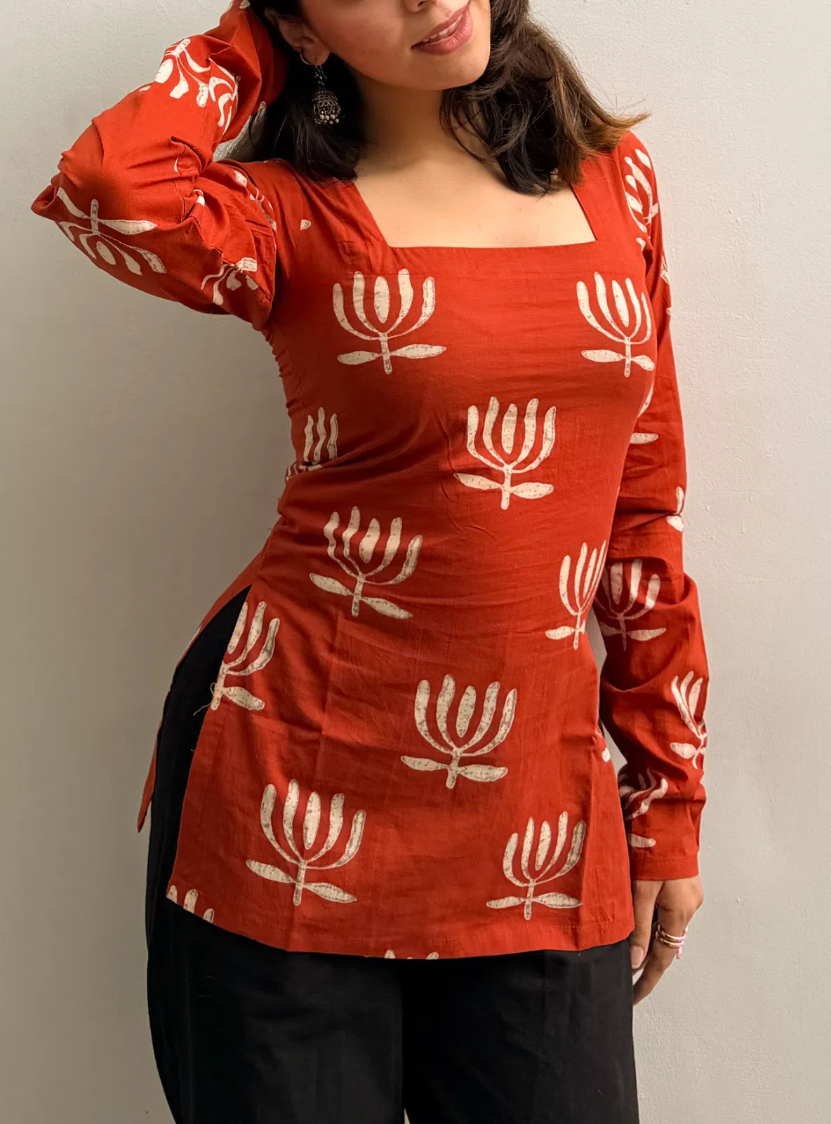 Mriga Corset Back Full Sleeves Kurti