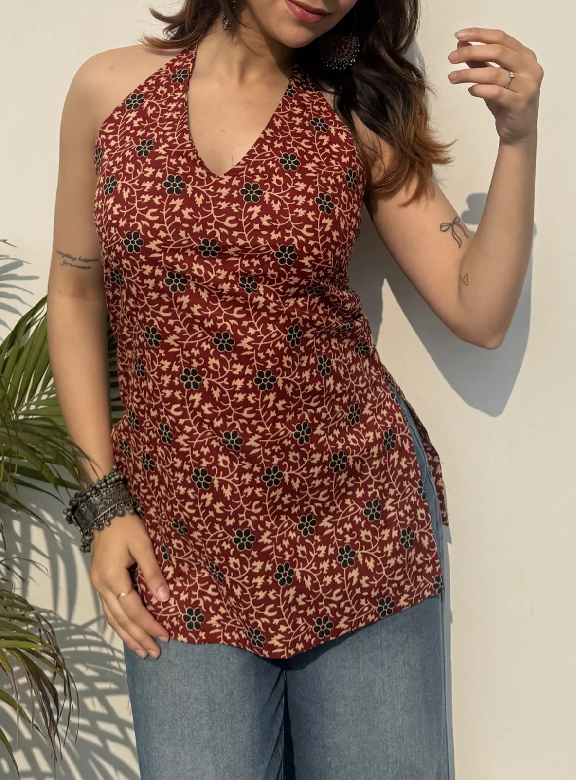 Gul Halter Neck Kurti