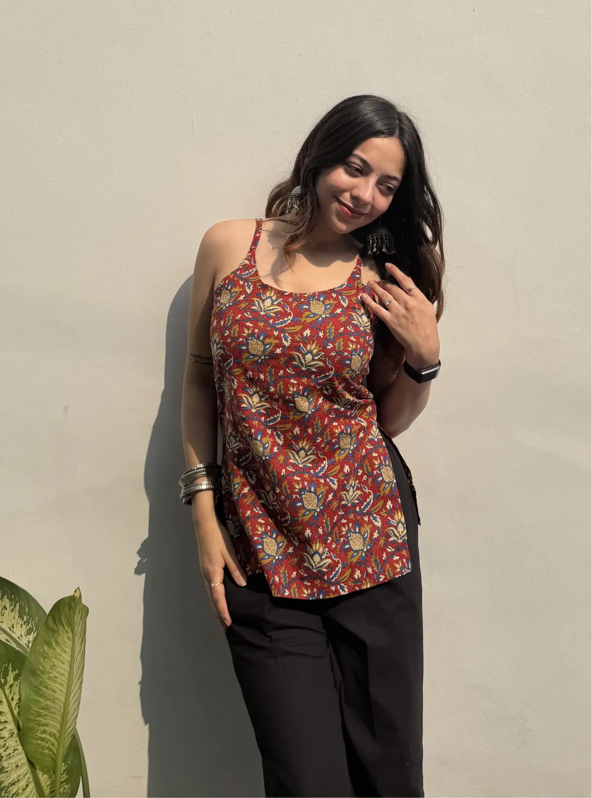 Saanjh Short Sleeveless Kurti