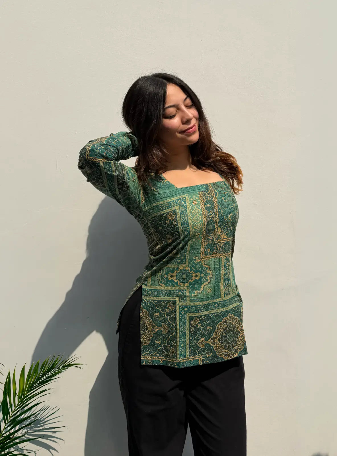 Firoza Square Neck Kurti