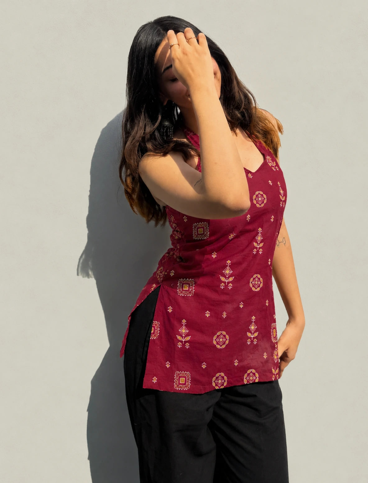 Avira Halter Neck Kurti