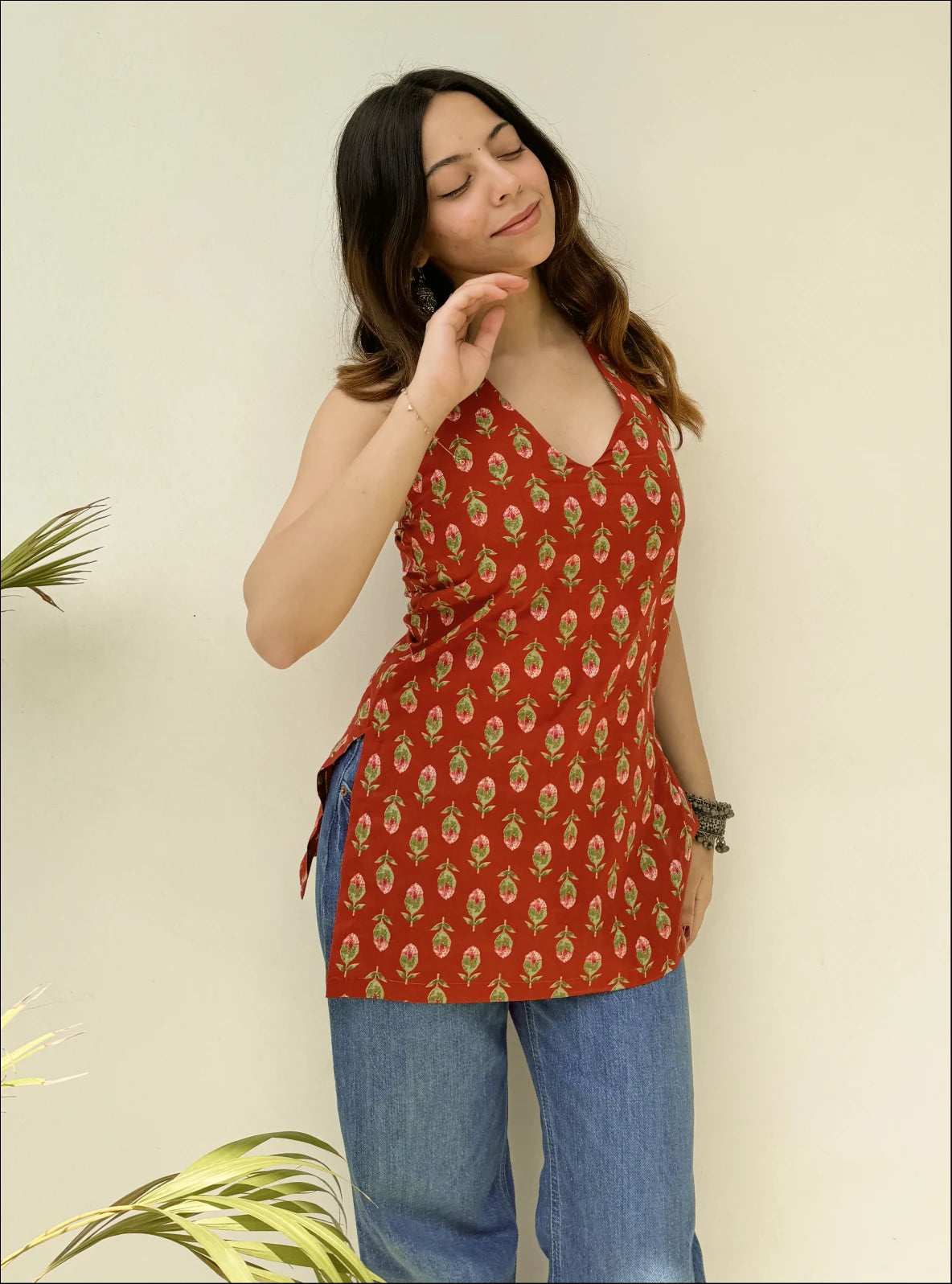Mayra Halter Neck Kurti