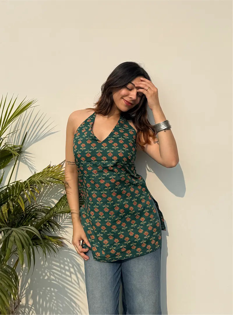 Fida Halter Neck Kurti