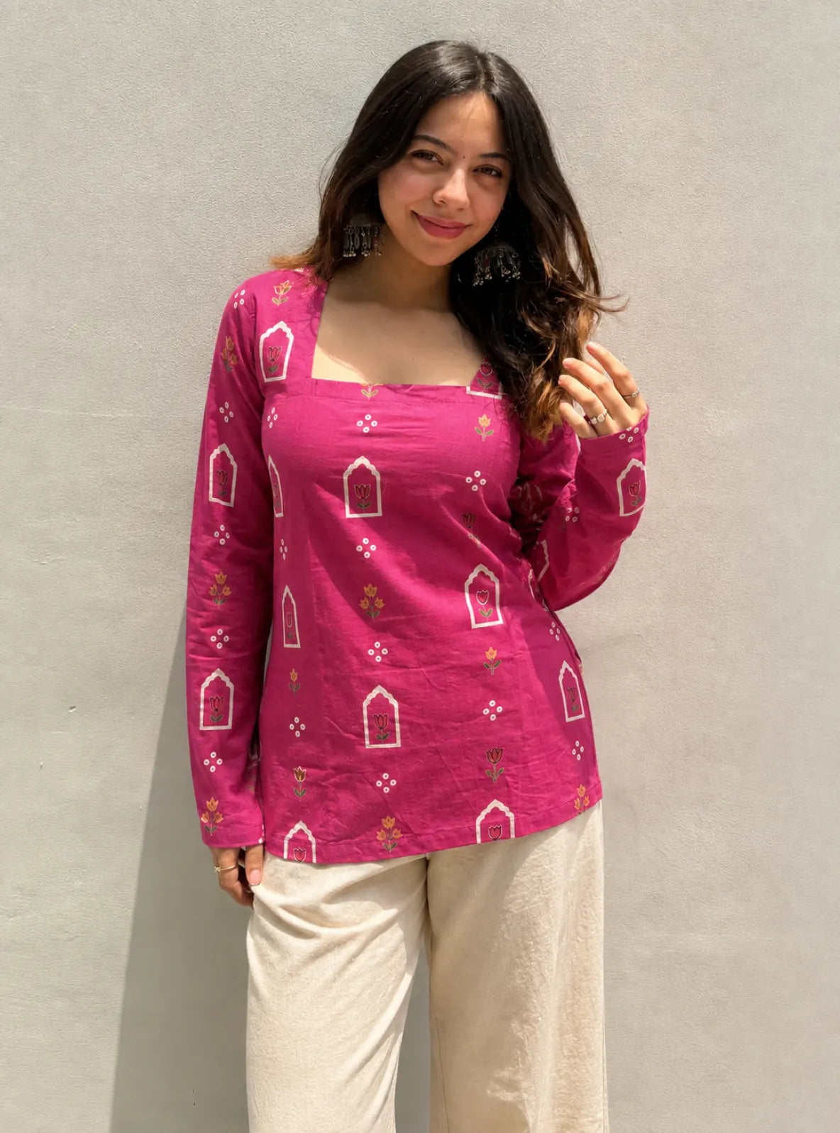 Alina Corset Back Full Sleeves Kurti