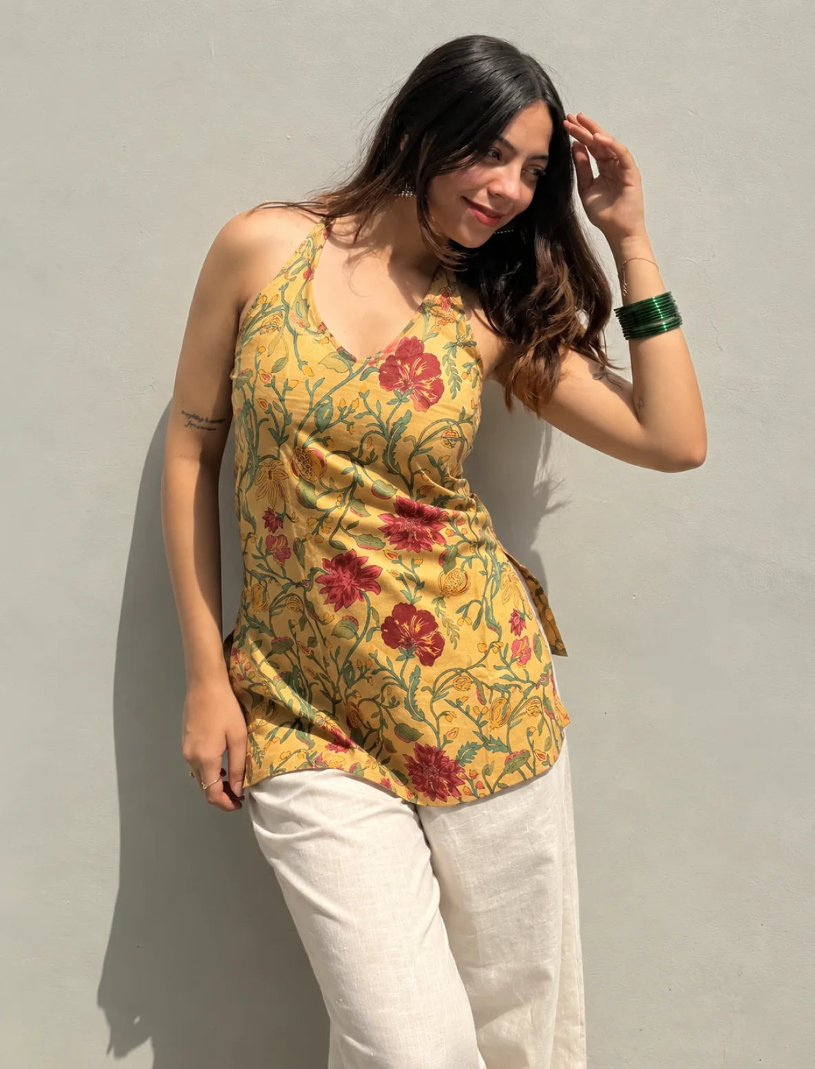 Yuvika Halter Neck Kurti