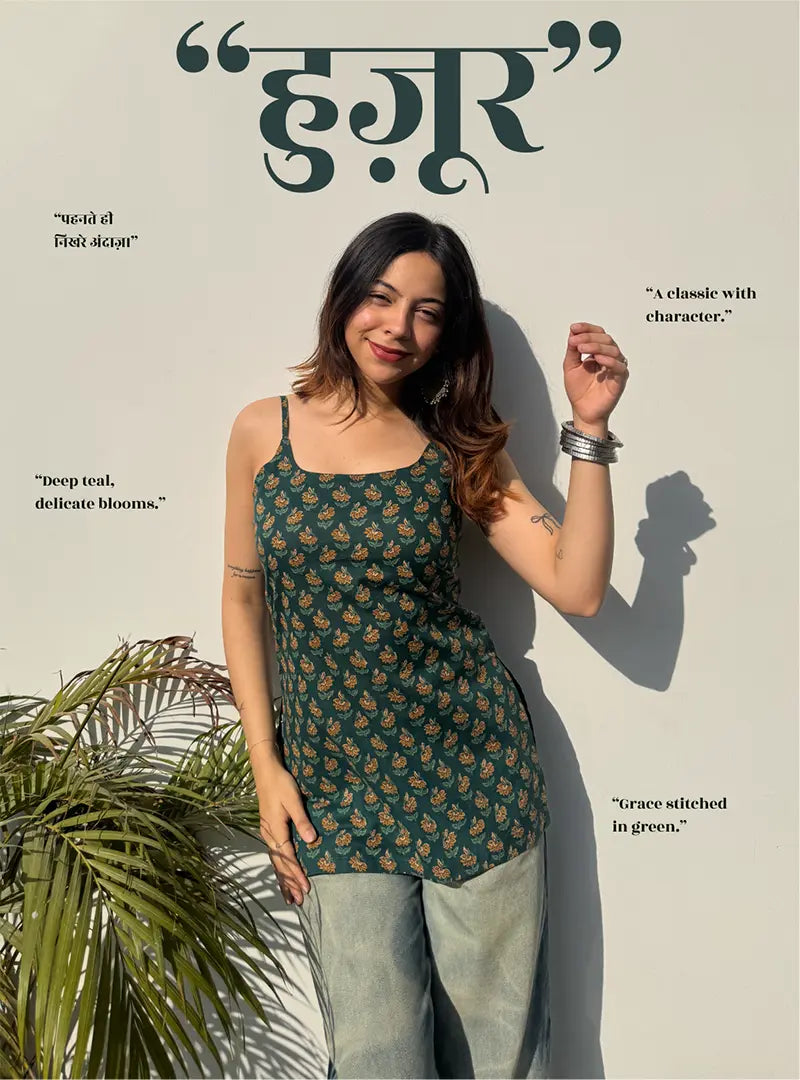 Huzoor Short Sleeveless Kurti