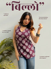 Billo Halter Neck Kurti by Evara