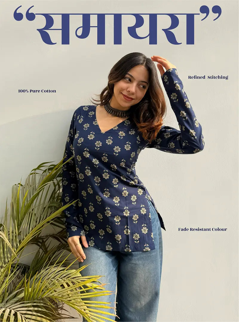 Samayra Straight Sleeves Kurti by Evara