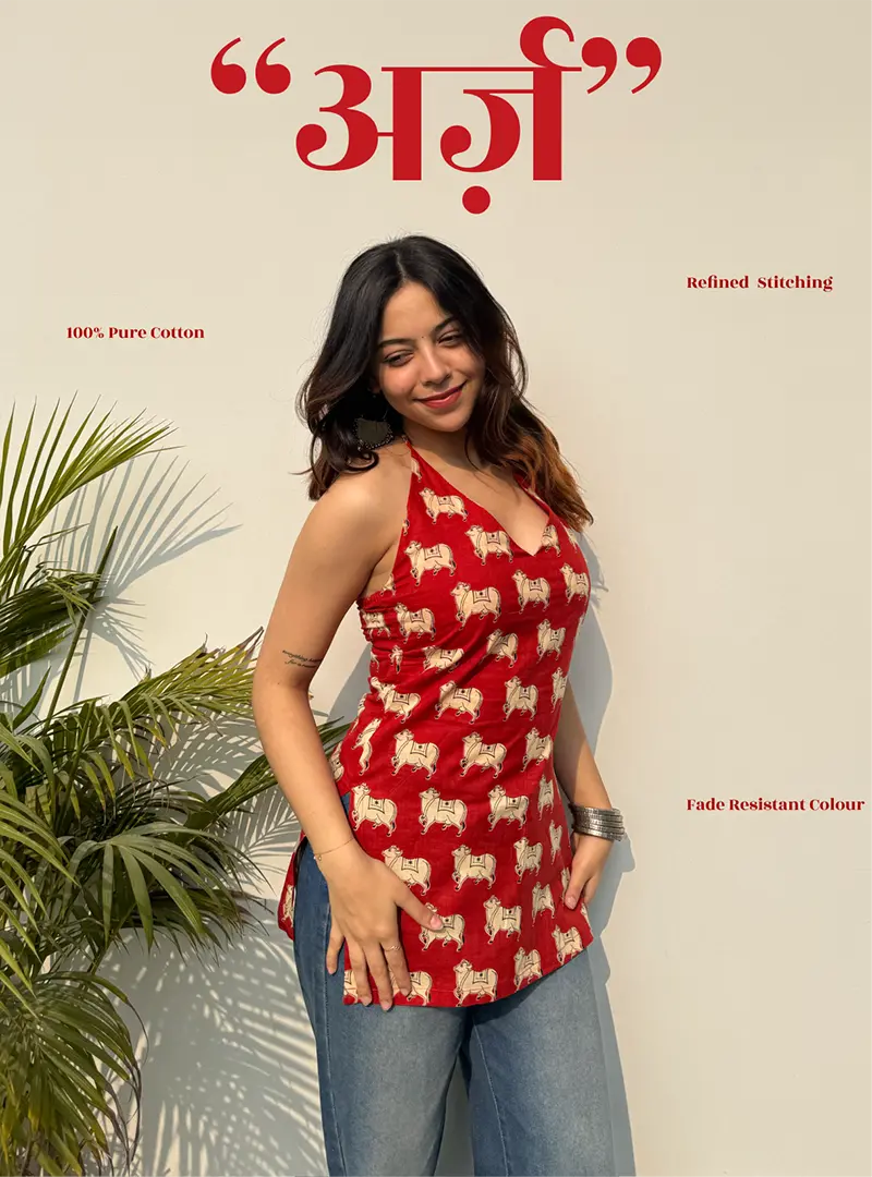 Arz Halter Neck Kurti