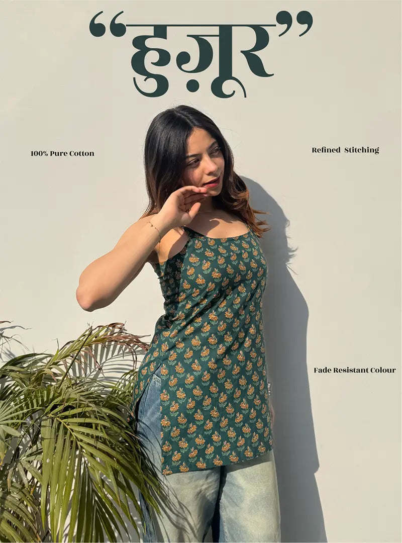 Huzoor Short Sleeveless Kurti