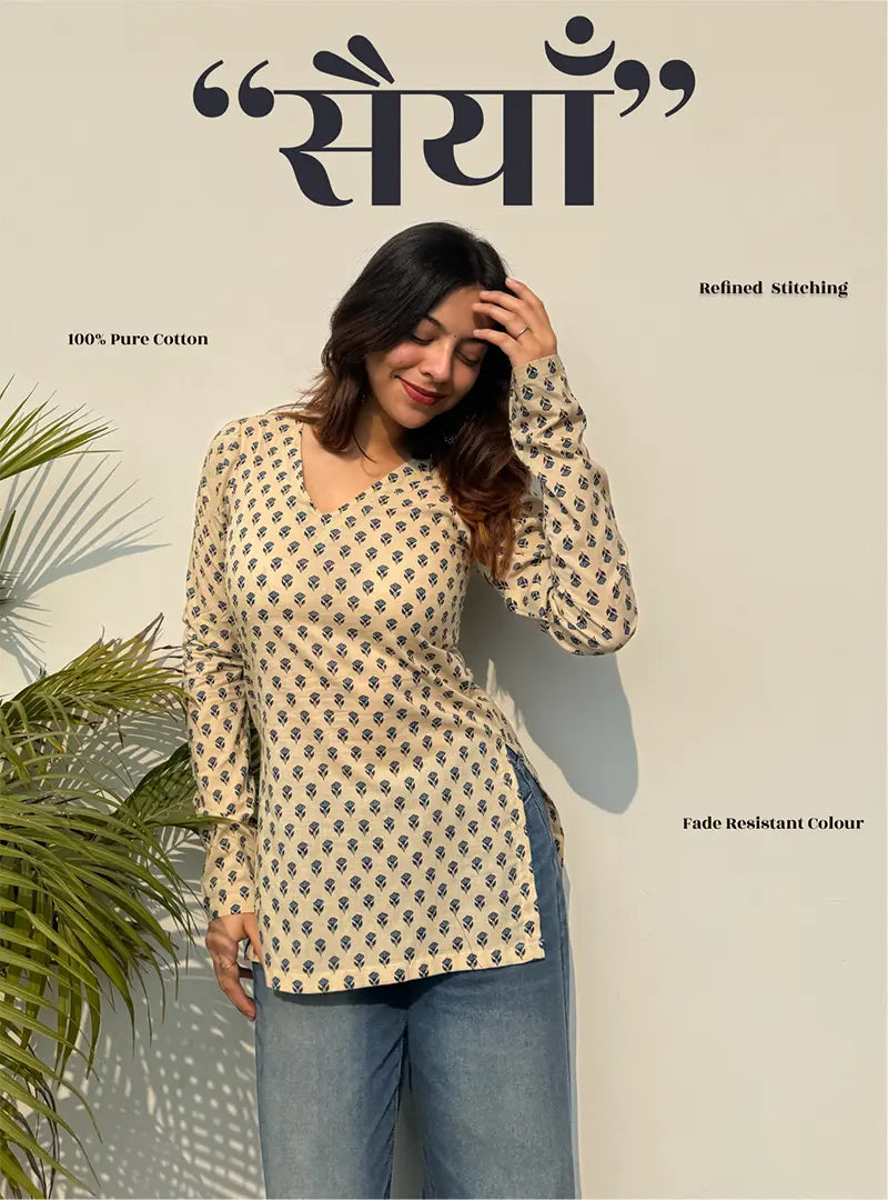 Saiyyan Straight Sleeves Kurti