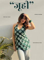 Juhi Halter Neck Kurti by Evara