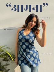 Aamna Halter Neck Kurti by Evara