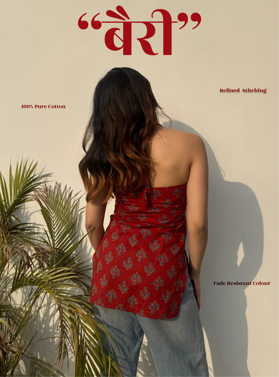 Bairi Halter Neck Kurti
