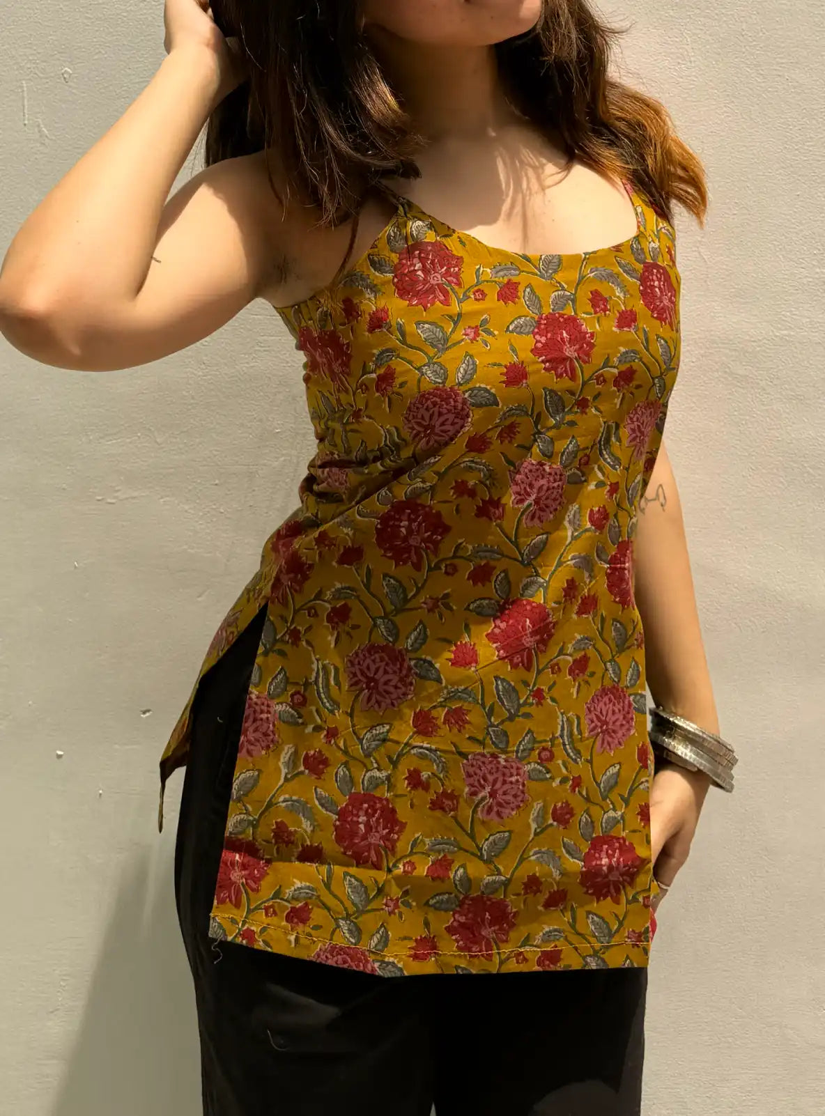 Tadka Short Sleeveless Kurti