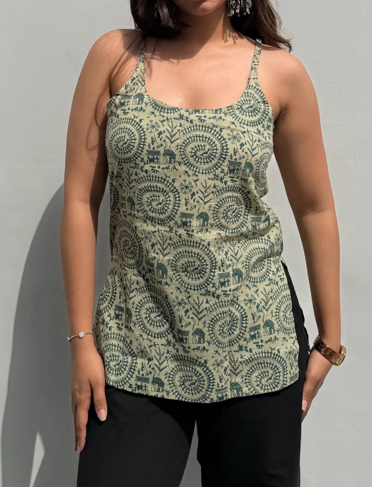 Bindu Short Sleeveless Kurti