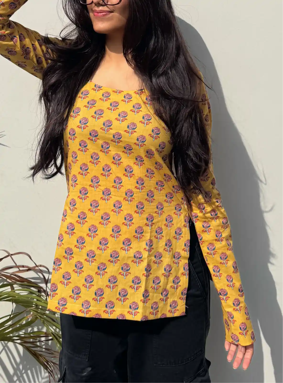 Rubaru Boat Neck Kurti