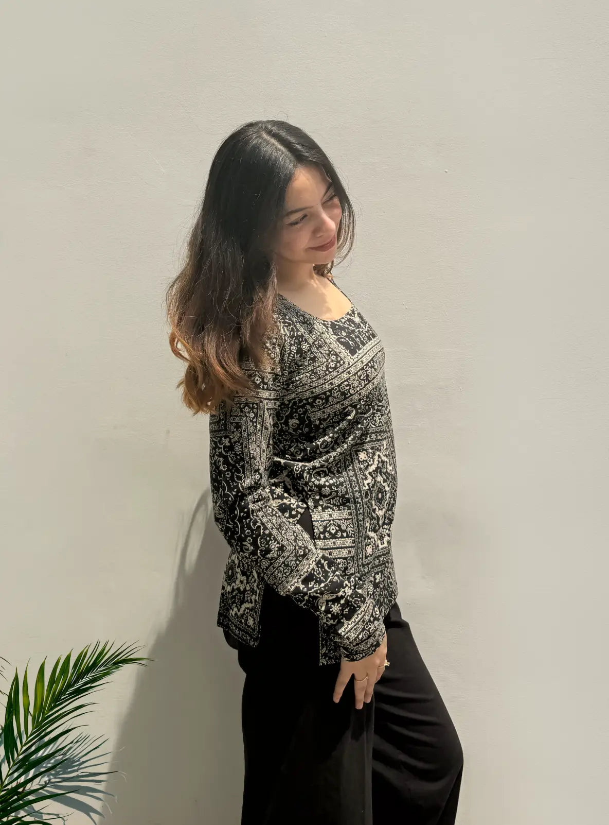 Zaika Boat Neck Kurti